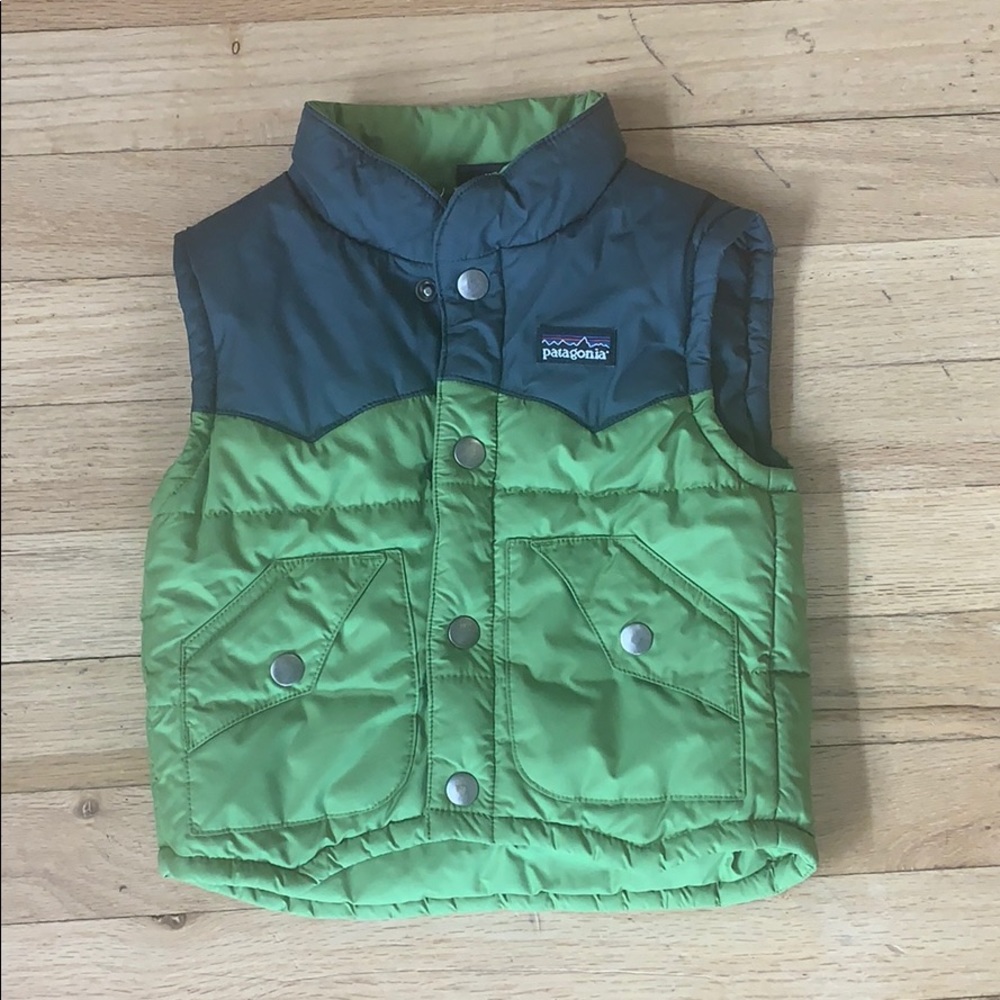 Baby Patagonia down button up vest